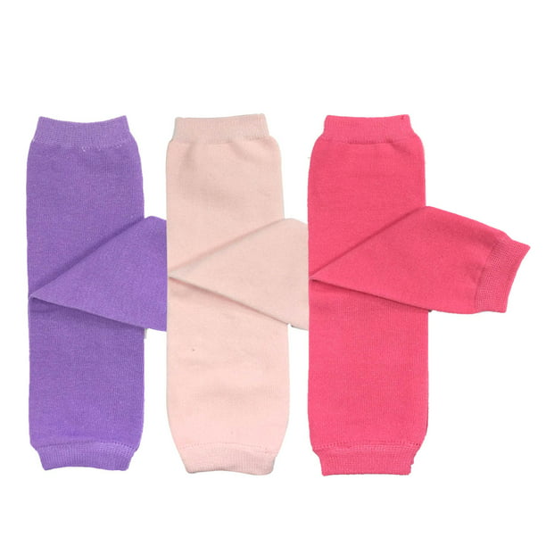 Wrapables Solids and Stripes Baby Leg Warmers Set of 5 Pinks